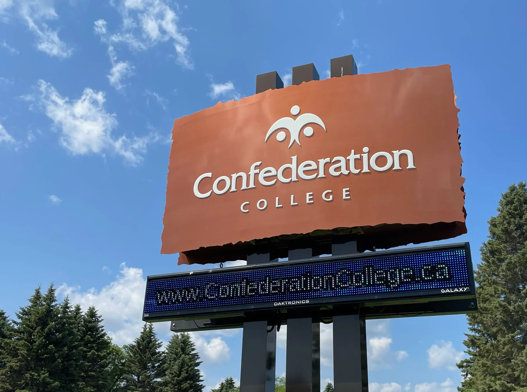 Confederation College sign