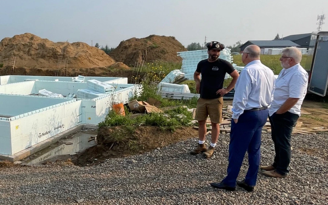 Minister of Municipal Affairs and Housing, Rob Flack on-site tour